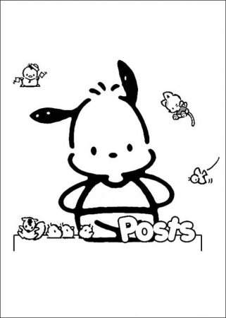 Adorable Pochacco coloring page in 2022 | Free coloring pages, Coloring  pages, Hello kitty characters