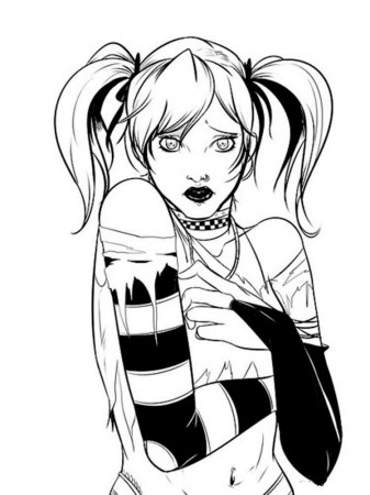 Harley Quinn Coloring Pages to download and print for free