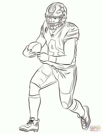 Dak Prescott coloring page | Free Printable Coloring Pages