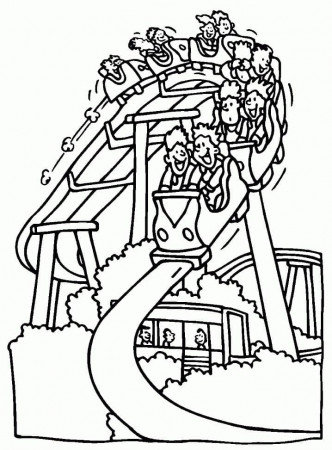 Roller Coaster Coloring Pages - Free Printable Coloring Pages for Kids