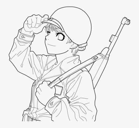 Ww2 American Soldier Coloring Page, Printable Ww2 American - Line Art, HD  Png Download , Transparent Png Image - PNGitem