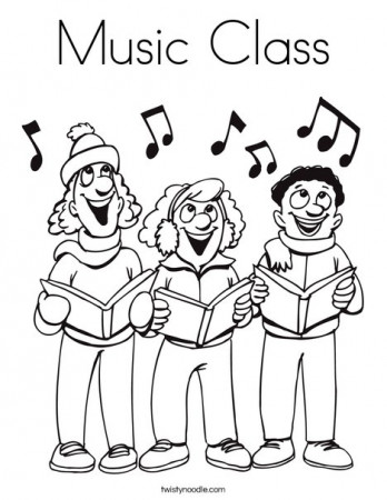 Music Class Coloring Page - Twisty Noodle