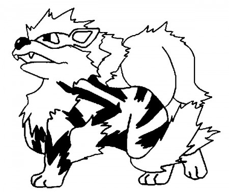 Coloring Pages Pokemon - Arcanine - Drawings Pokemon