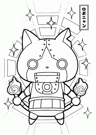 Coloring ~ Yo Kai Watch Robonyan The Robot Coming From Future ...