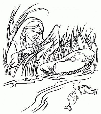 Baby-moses-coloring-pages-3 | Free Coloring Page Site