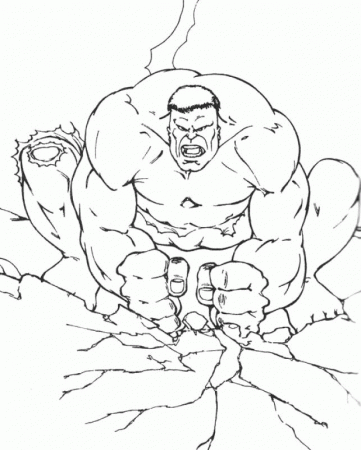 Hulk Coloring Pages : The Hulk Is A Formidable Coloring Page For 
