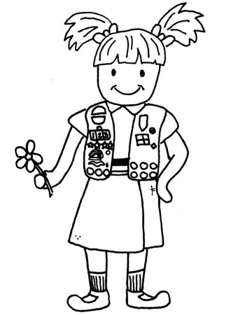 Daisy Girl Scout Coloring Pages 550 | Free Printable Coloring Pages