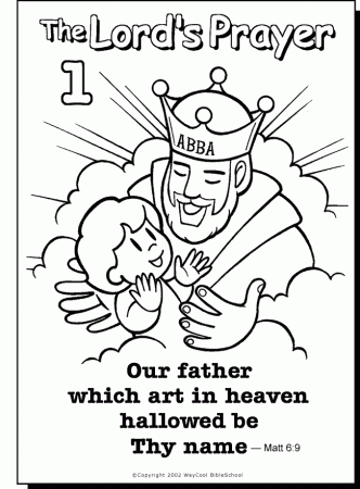 Our Father colouring page | *Sunday School - Prayer