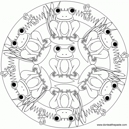 Don't Eat the Paste: Frog Mandala to color