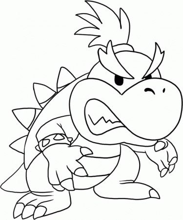 bowser smash Bros Colouring Pages