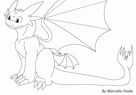 Night Fury Lineart 1 by Marcella-Youko on deviantART