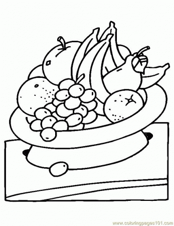 Coloring Pages 001 Fruit (Food & Fruits > Fruits) - free printable 