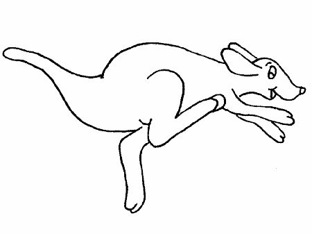 aboriginal kangaroo Colouring Pages