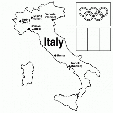 Printable Map Of Italy For Kids - Coloring Pages for Kids and for ...