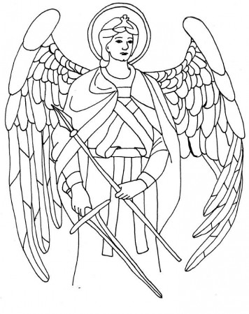 Archangel Raphael Coloring Page - Coloring Pages For All Ages