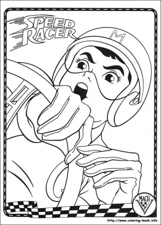 Speed Racer Coloring Page