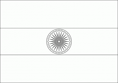 India Flag Coloring Page