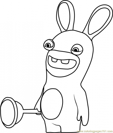 Rabbid Coloring Page for Kids - Free Rabbids Invasion Printable Coloring  Pages Online for Kids - ColoringPages101.com | Coloring Pages for Kids