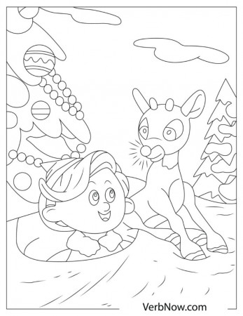 Free REINDEER Coloring Pages for Download (Printable PDF)