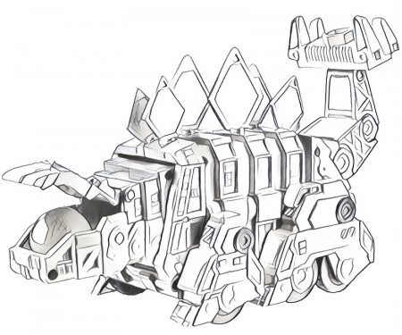 Coloring page Dinotrux : Garby 6