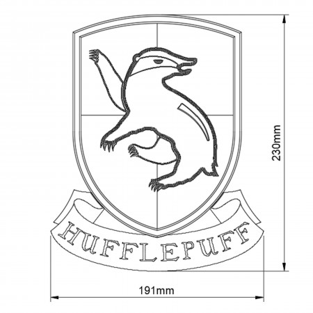 3MF file Hufflepuff Crest MMU ( Harry Potter )・3D print design to  download・Cults