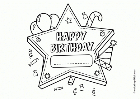 birthday coloring page boys - Clip Art Library