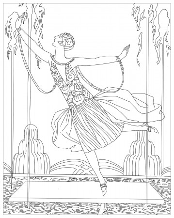 Adult Coloring Page: Dancer | 50 Printable Adult Coloring Pages That Will  Help You De-Stress | POPSUGAR Smart Living Photo 50