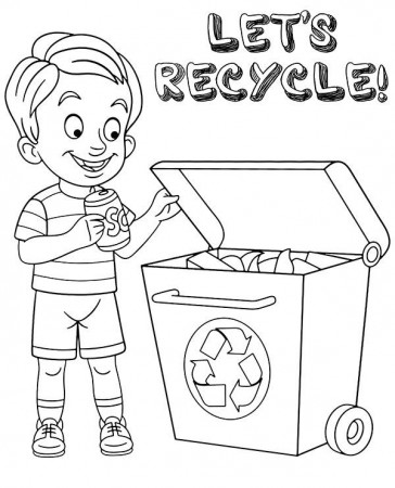 Let's recycle coloring page recycling - Topcoloringpages.net
