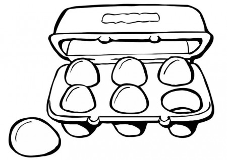 Coloring Page egg container - free printable coloring pages - Img 19174