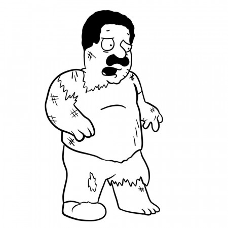 How to draw Cleveland Brown (FNF x Pibby) - SketchOk