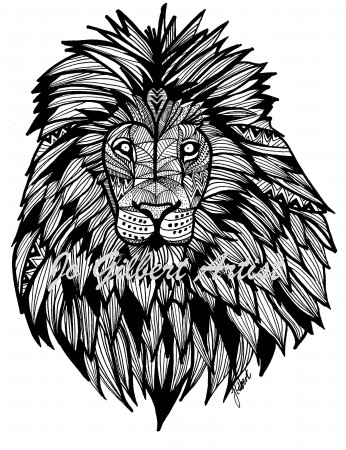 LION Adult Coloring Printable Coloring Pages Adult - Etsy