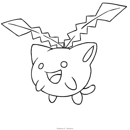 Hoppip from the second generation of the Pokémon coloring page