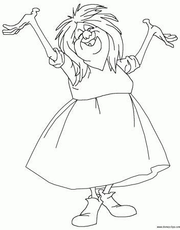 Happy Madam Mim Coloring Pages - Sword ...