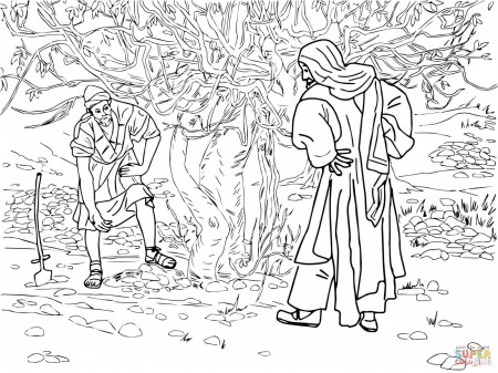 Barren Fig Tree Parable | Super Coloring | Tree coloring page, Coloring  pages, Free printable coloring pages