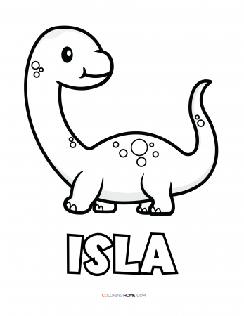 Isla dinosaur coloring page
