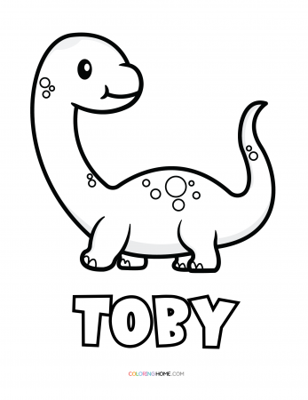 Toby dinosaur coloring page