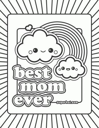Best Mom In The World Coloring Pages - Coloring Pages - Coloring Library