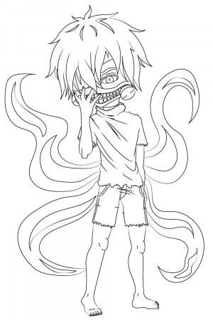 Tokyo Ghoul Coloring Pages Chibi | Tokyo ghoul, Coloring pages, Chibi