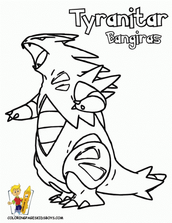pokemon coloring pages tyranitar - Clip Art Library