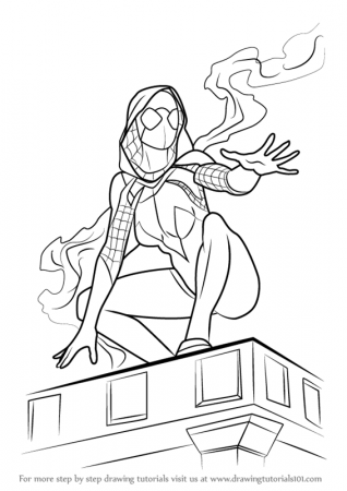 Learn How to Draw Spider-Gwen (Marvel Comics) Step by Step : Drawing  Tutorials | Spider coloring page, Avengers coloring pages, Spider gwen art