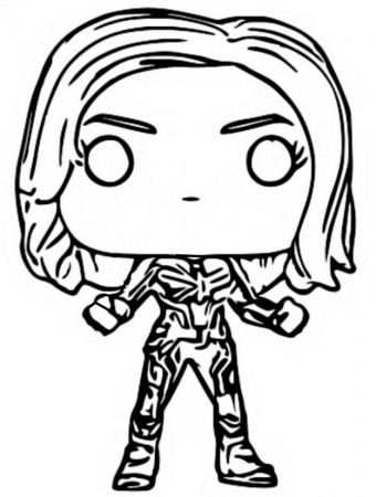 Coloring page Funko Pop Marvel : Captain Marvel 1