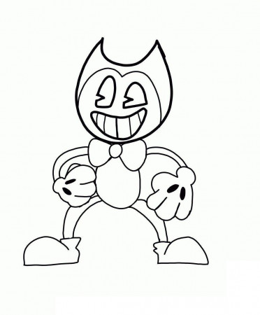 Funny Bendy Coloring Page - Free Printable Coloring Pages for Kids