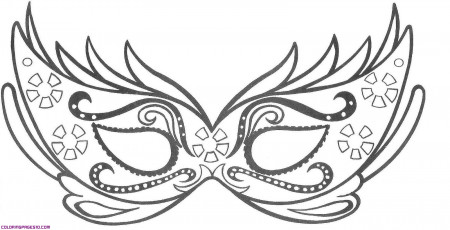 A mask for carnival - COLORING PAGES
