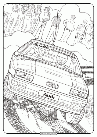 Printable Audi Cars Coloring Book & Page – 09
