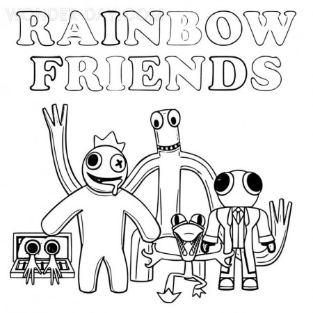 Rainbow Friends Coloring Page. Print ...