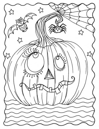 GOOFY Pumpkin Coloring Page Digital ...