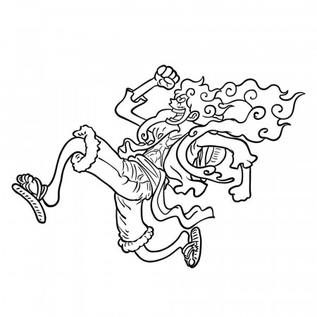 Luffy Gear 5 coloring pages