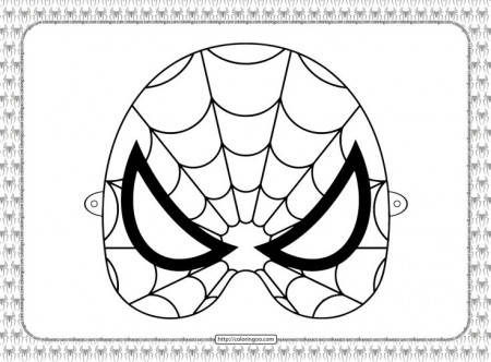 Printable Spiderman Mask Coloring Sheet ...