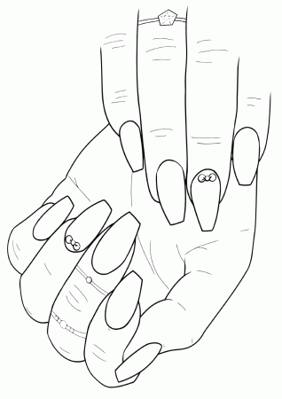 Manicure coloring pages | Coloring pages to download and print