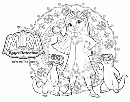 Mira, Royal Detective Coloring Pages - Mira, Royal Detective Coloring Pages  - Coloring Pages For Kids And Adults